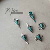 Marie eve mongeau bijoux vintage triangle aqua argent1